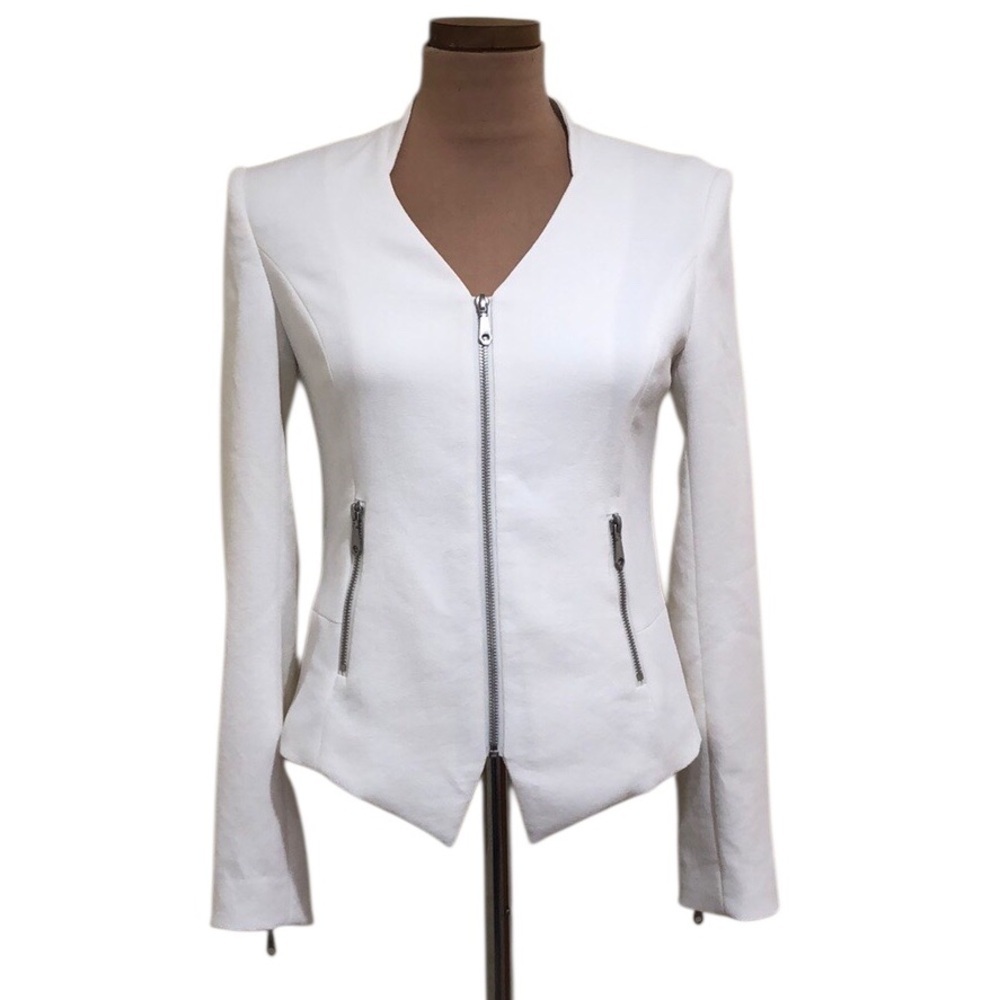 Rebecca Minkoff Miles Moto Jacket Size 4 White